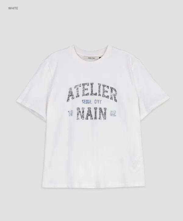 (T-7332)VINTAGE SEOUL LOGO GRAPHIC TEE