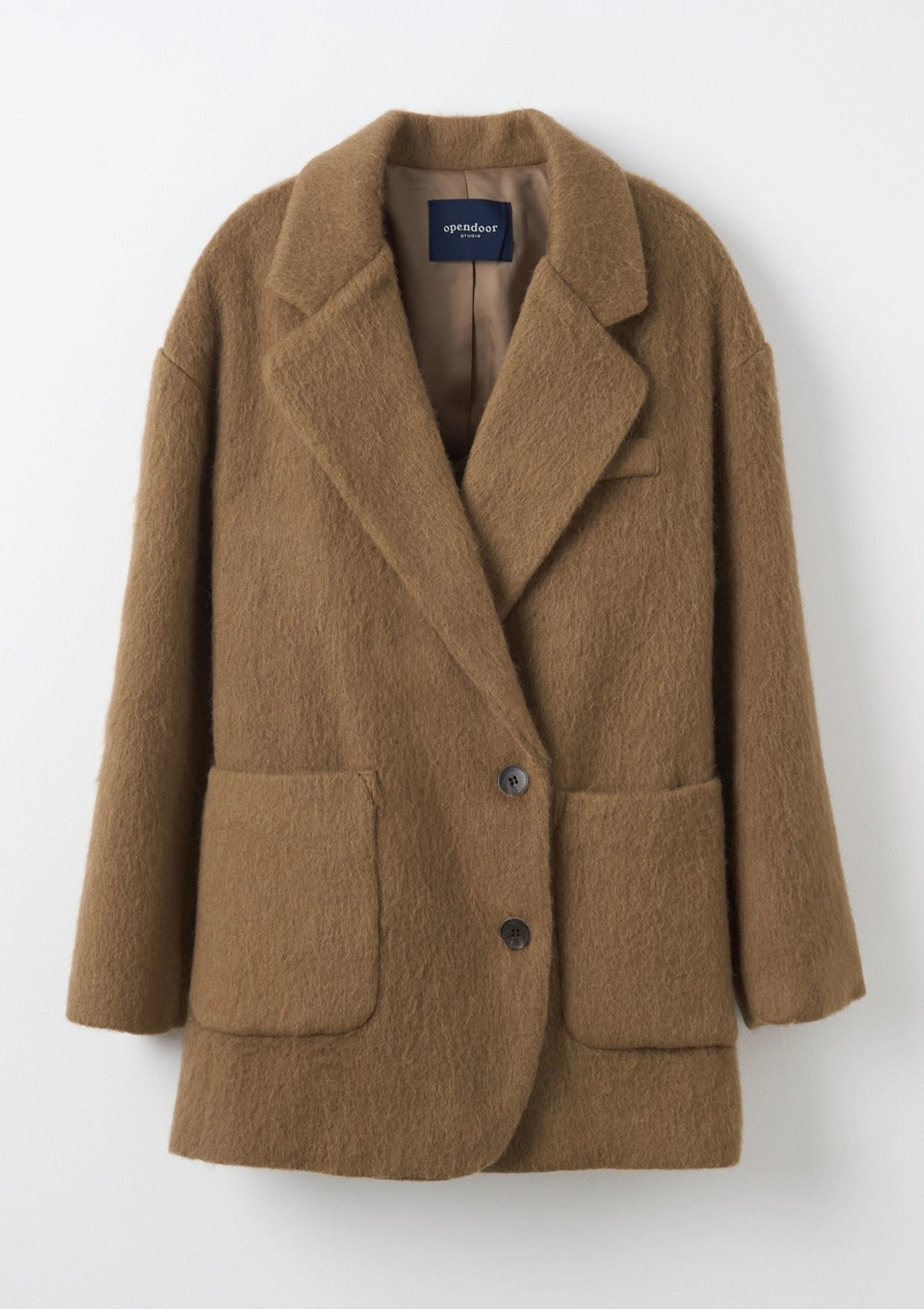 오픈도어 Over-fit Half Two Button Jacket Beige 상품 이미지 3