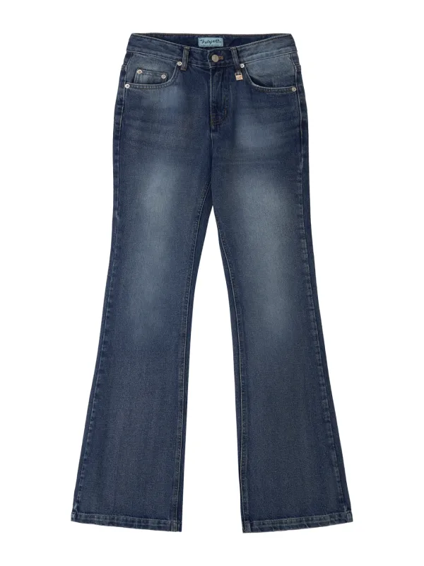 Midrise Bootcut Denim Jean - Handbrush Washing