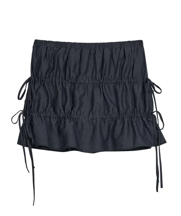 Stripe Strap Skirt [Blue]