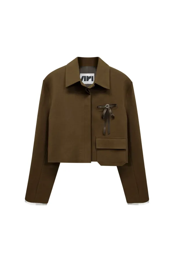 MILD CROP BLAZER / BROWN