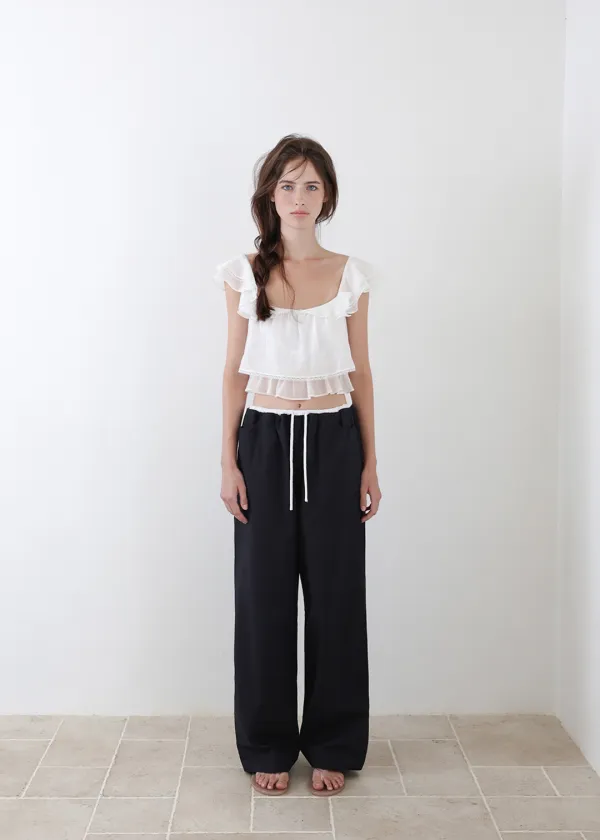 Kate Cotton Pants (Navy)