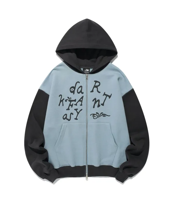 dark fantasy hoodie zip up[skyblue]