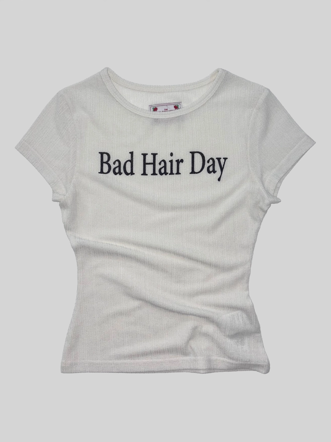 스컬프터 Bad Hair Day Baby Tee White 상품 이미지 1