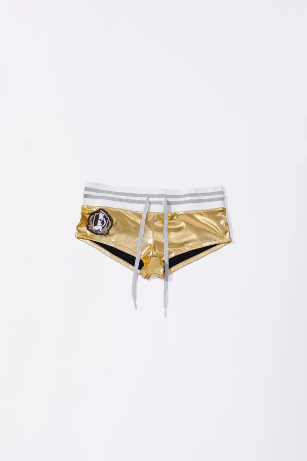 Marine Metallic Shorts Metallic Gold