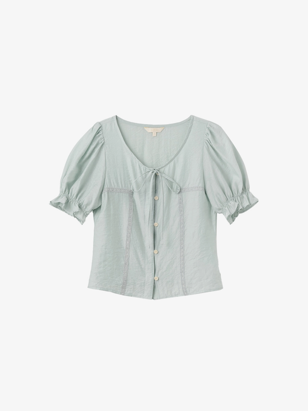 르니나 ELORA round neck puff blouse_mint 상품 이미지 1