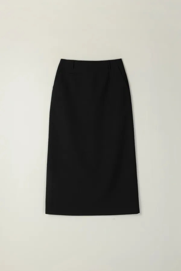 CASTLE PENCIL SKIRT_BLACK