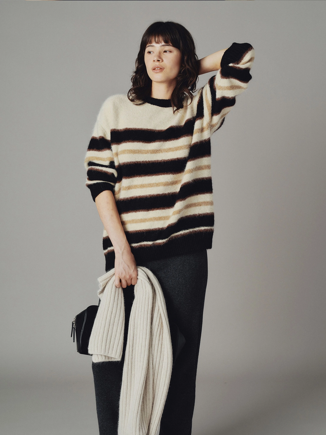 블루브릭 Boot cut knit pants (charcoal) 상품 이미지 3