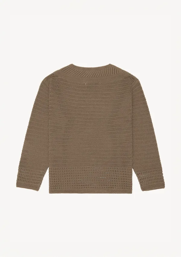 Lilt Crochet Knit in Brown