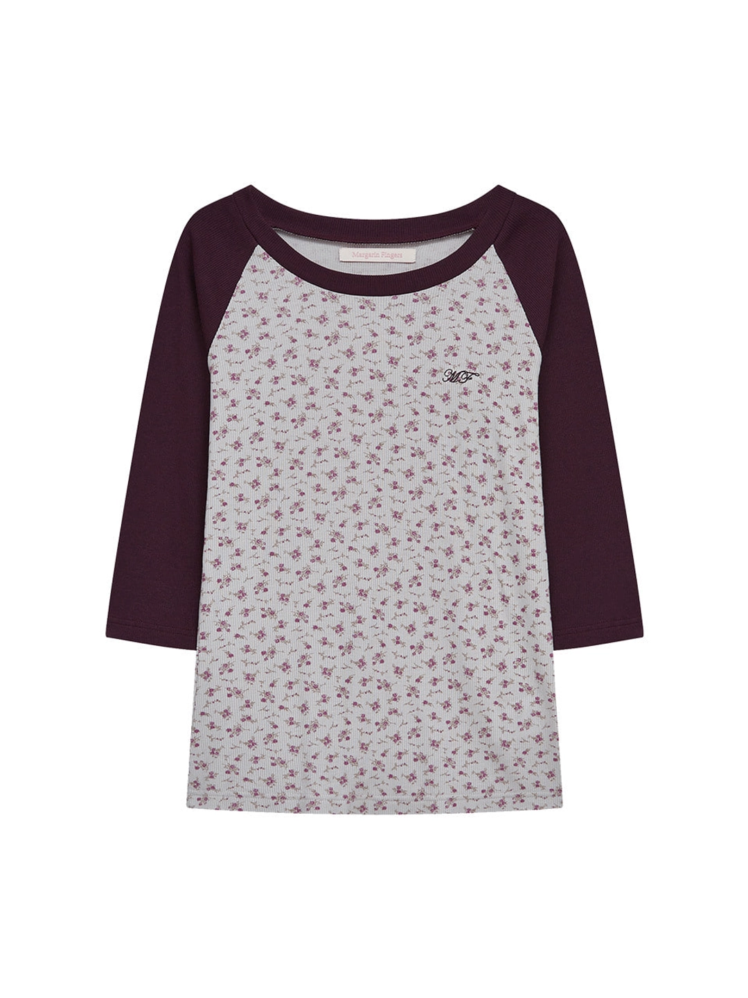 마가린핑거스 [리오더] FLORAL RAGLAN T-SHIRT (PURPLE) 상품 이미지 2