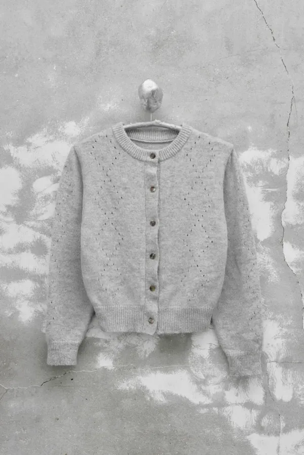 Argyle Punching Knit Cardigan