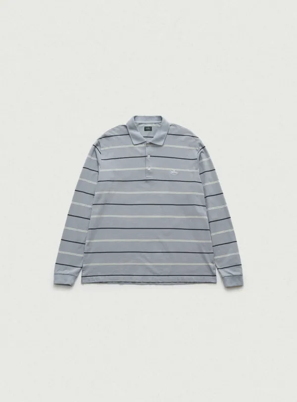 Tonal Stripe Pique Shirt_Light Blue