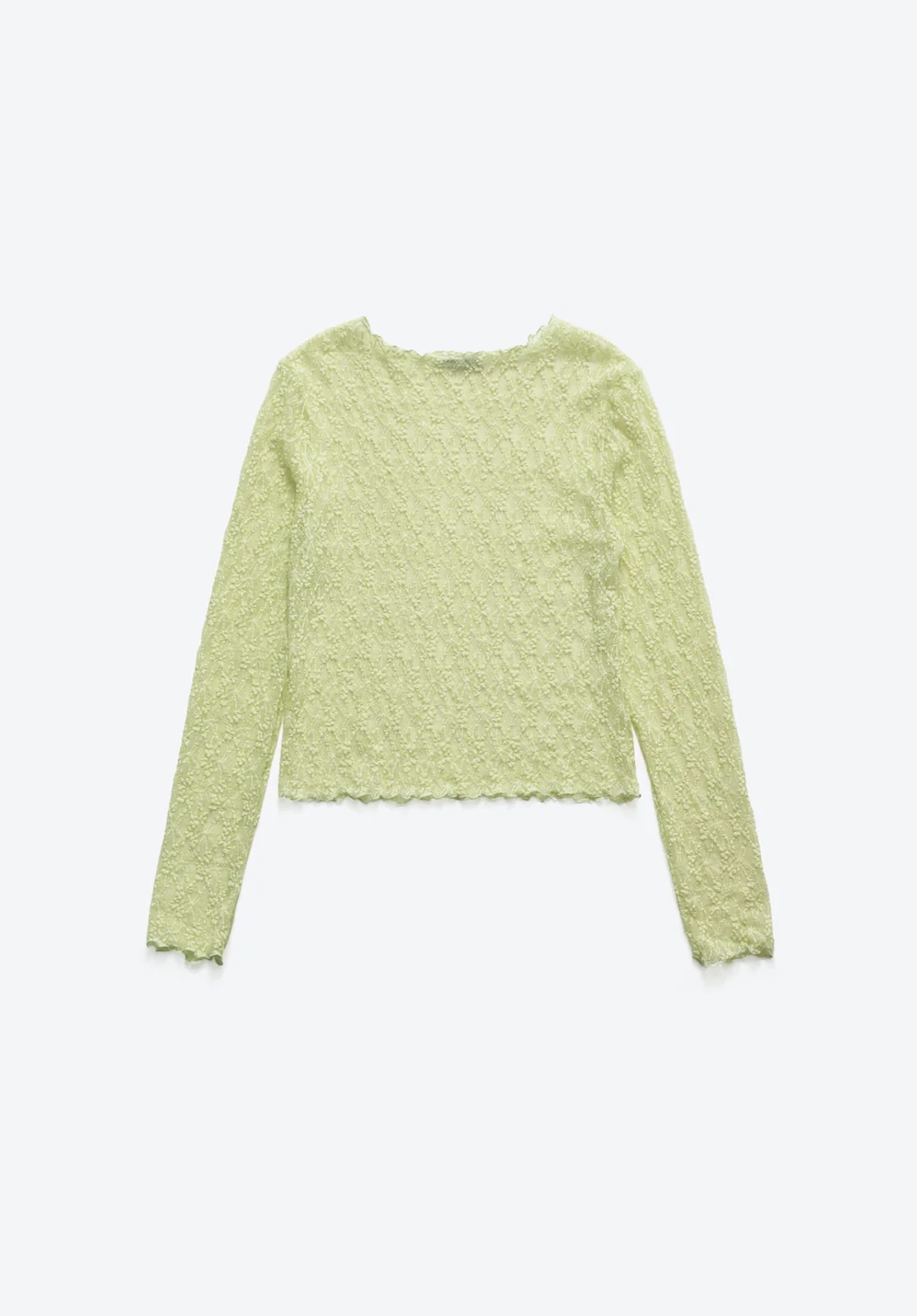 캐롤쇼페 LACE SEE-THROUGH TOP IN MINT 상품 이미지 1