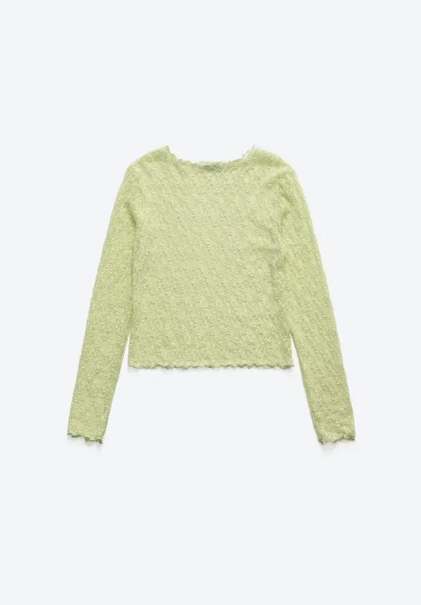 LACE SEE-THROUGH TOP IN MINT