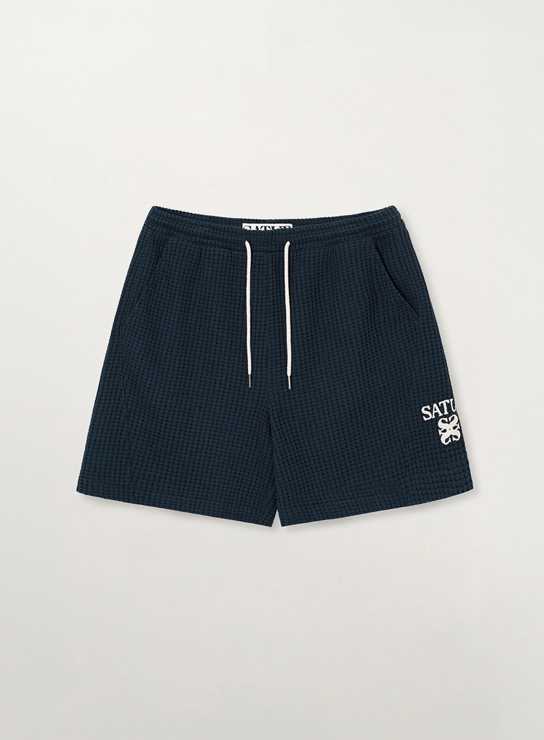 세터 [RIIZE\'s Pick] Waffle Banding Shorts - Navy 상품 이미지 1