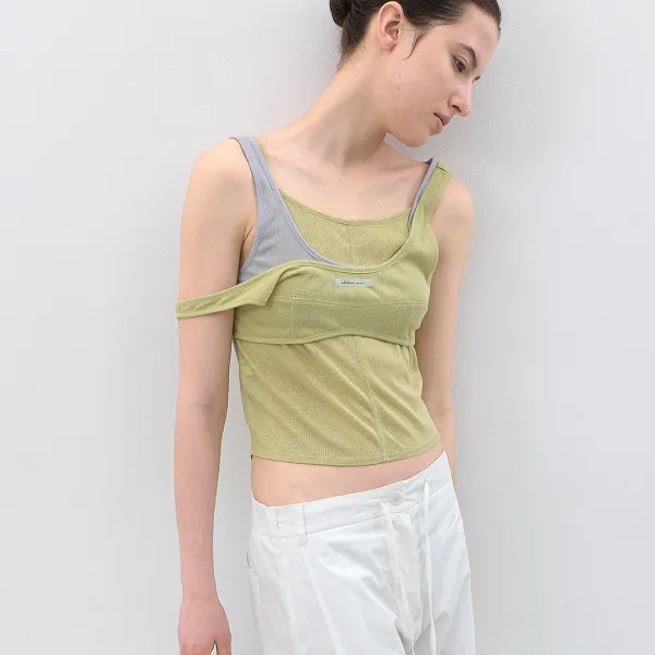 (T-7232)AN BUESTIER LAYERED SLEVELESS