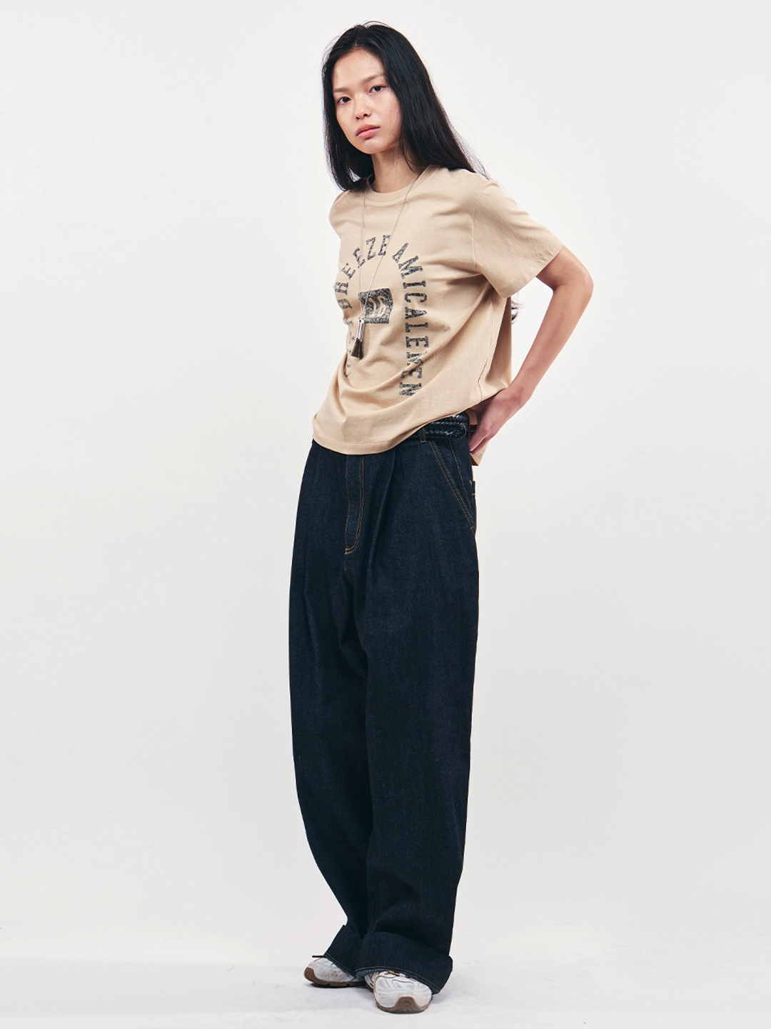 시티브리즈 시티 아치 로고 반팔 티셔츠_BEIGE 상품 이미지 2