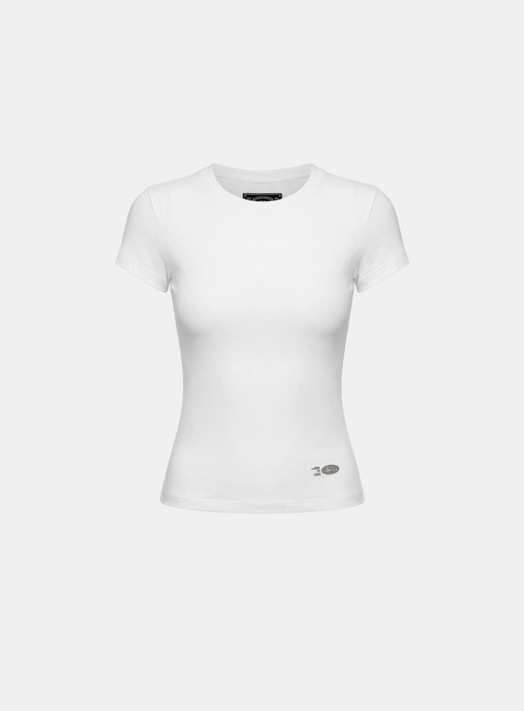 배드블러드 [w-tee26-051] BS Cotton Jersey Fitted Short Sleeve T-Shirt - White 상품 이미지 1