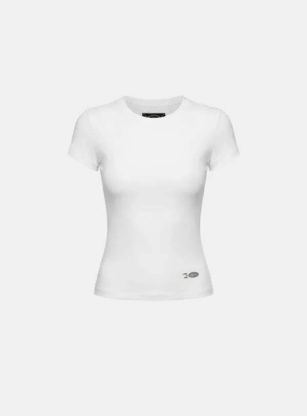 [w-tee26-051] BS Cotton Jersey Fitted Short Sleeve T-Shirt - White