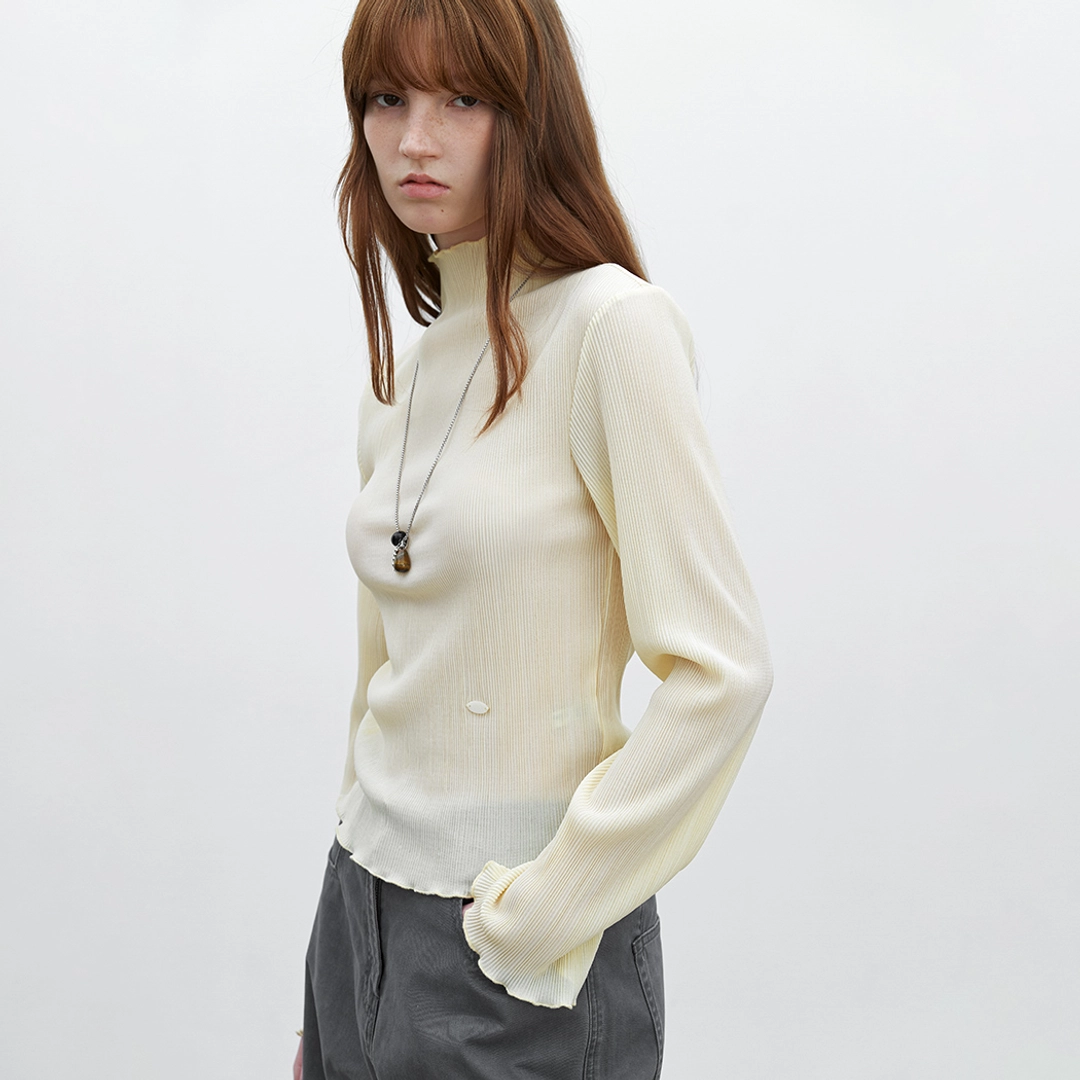 아뜰리에 나인 (T-7166)PLEATS JERSEY TEE 상품 이미지 2