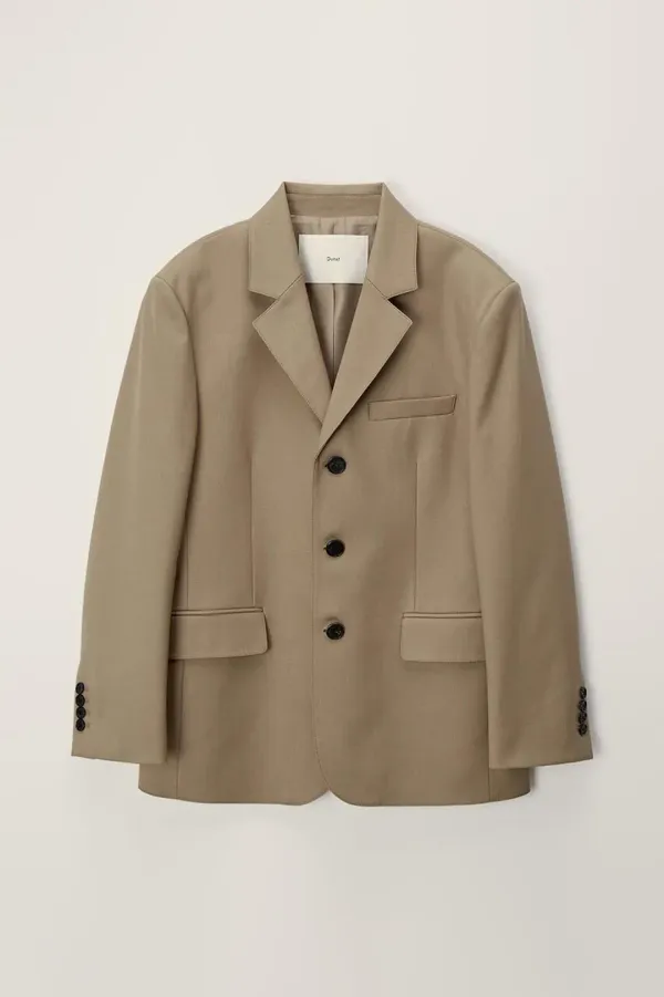 UNISEX CLASSIC 3 BUTTON WOOL BLAZER CAMEL