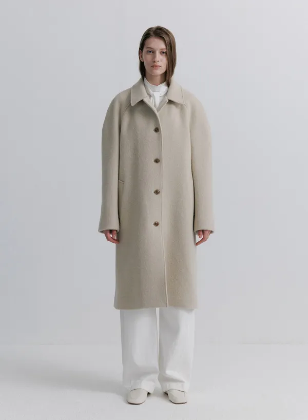 Liv Alpaca Coat Bone