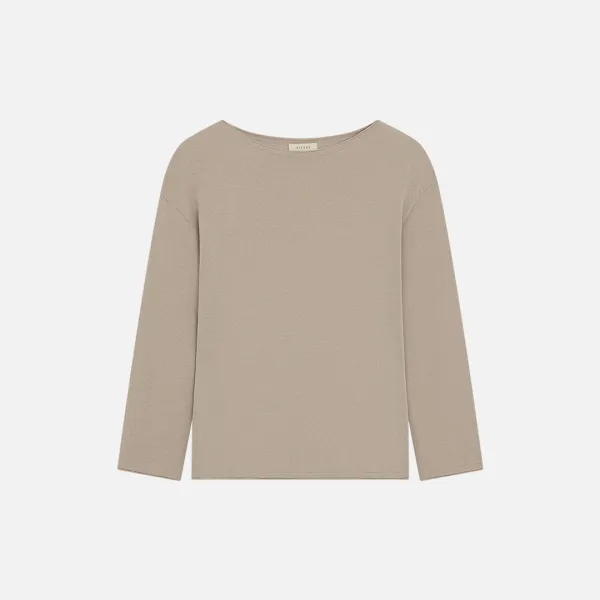 SIKN2194 루즈핏 내추럴 보트넥 니트_Beige