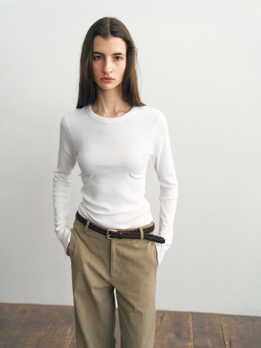 더릴 Cozy Sleeve Button Tee_Ivory 상품 이미지 1