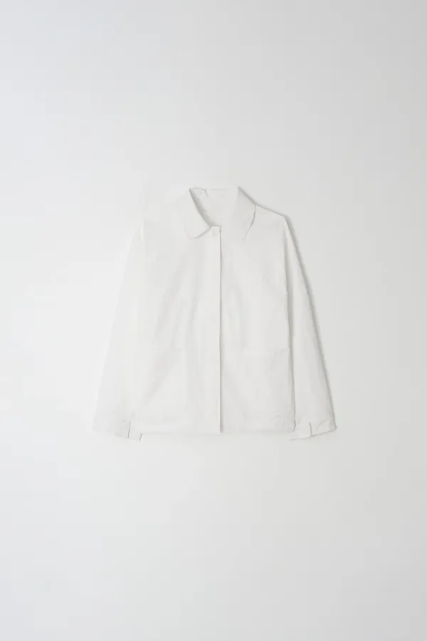 collar wind jacket (white)