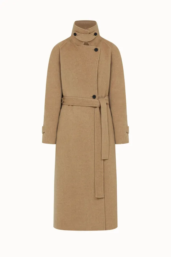 Raglan Long Handmade Coat[LMBFWI24CT701]-Camel Melange