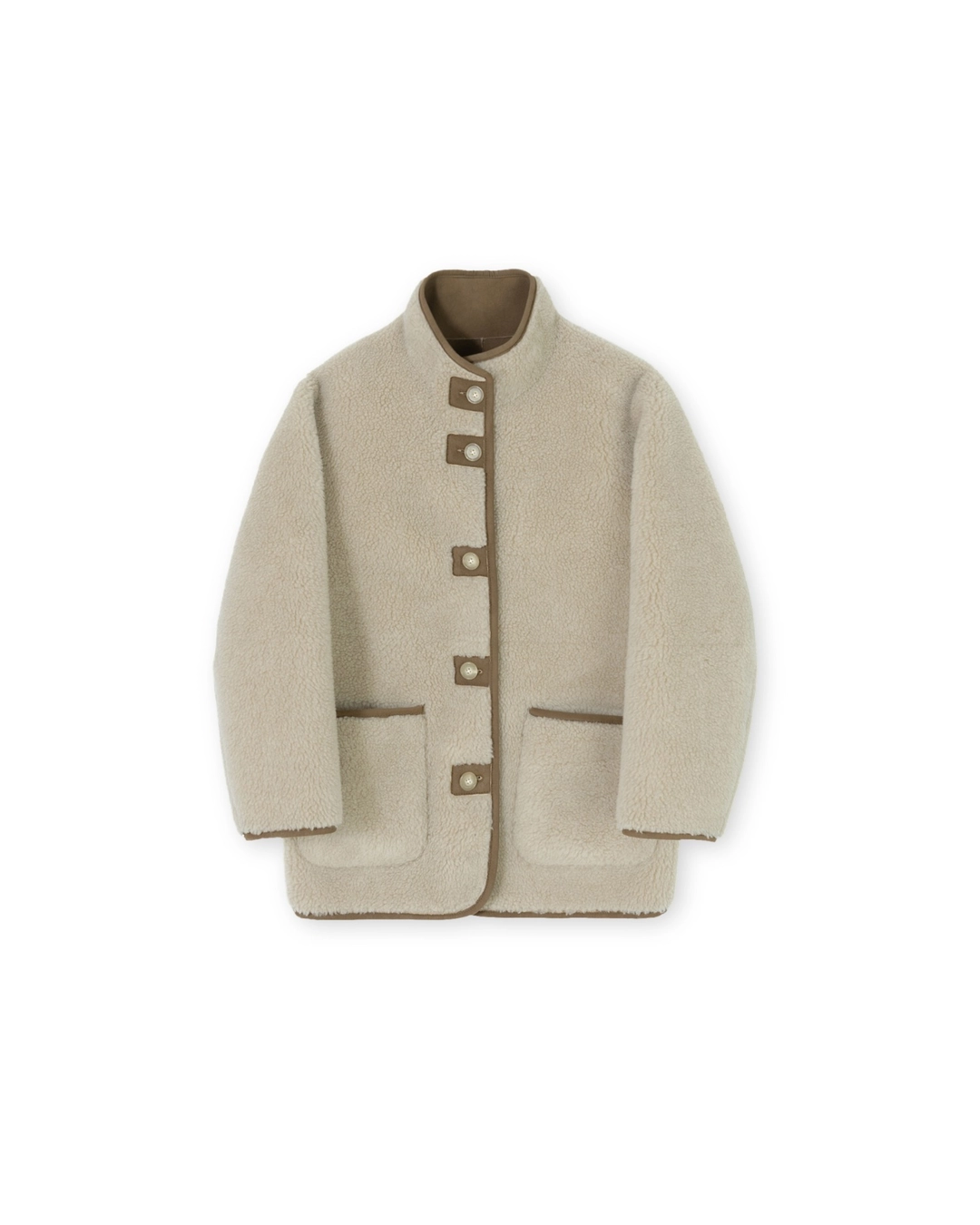 브라운야드 W Reversible Shearling Jacket, Beige 상품 이미지 3