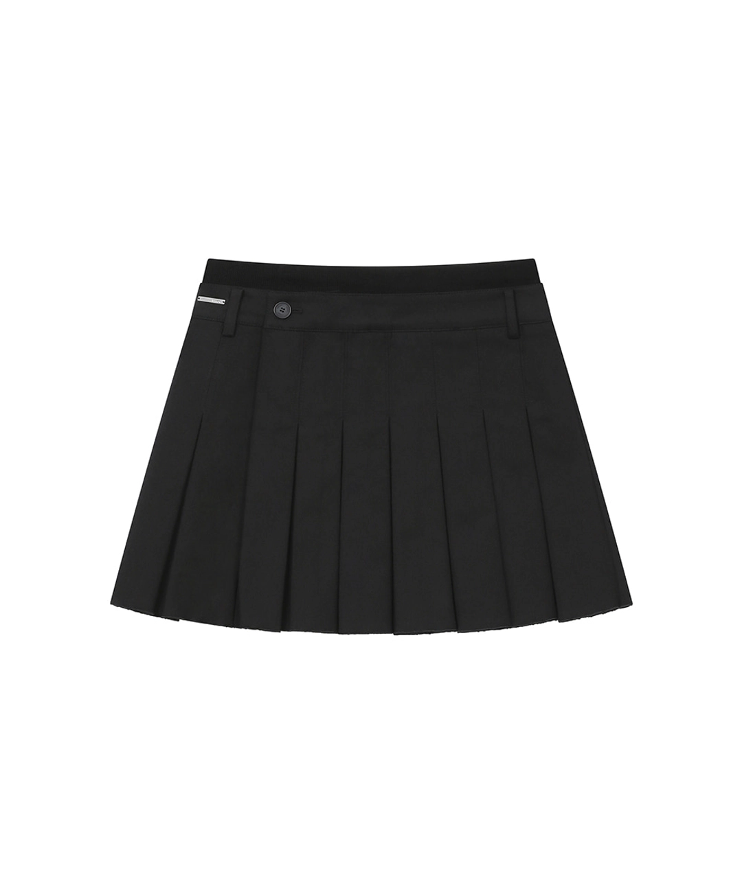 미세키서울 Ribbed layered pleats skirt BLACK 상품 이미지 1