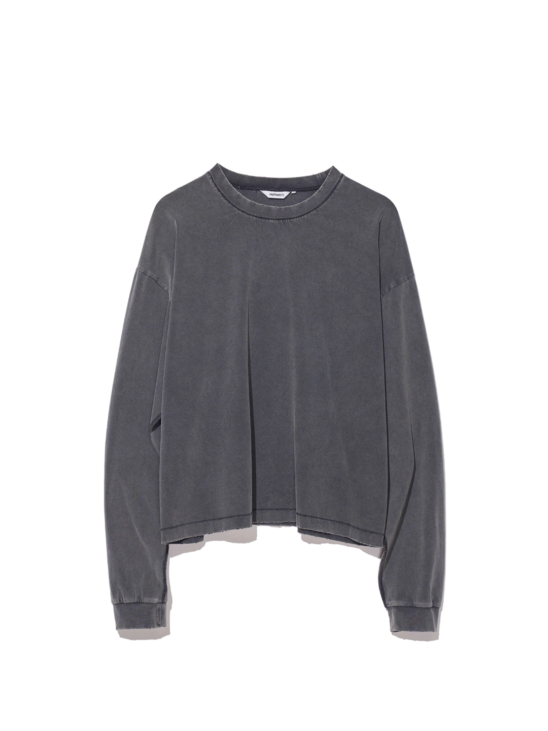 파르티멘토 VTG Washed Crop Long Sleeve_Charcoal 상품 이미지 3