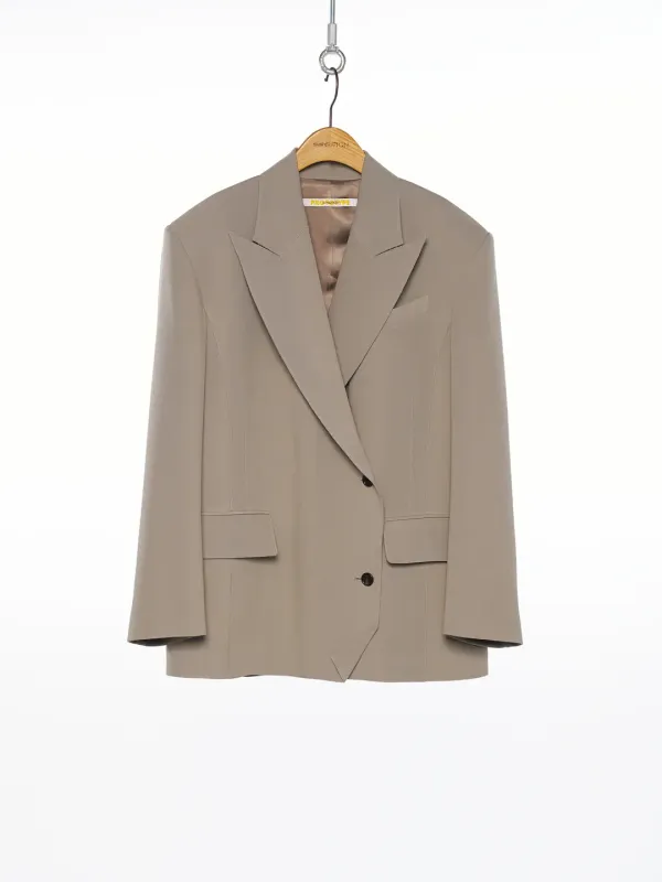 PS25 GRAY BELTED SINGLE JACKET