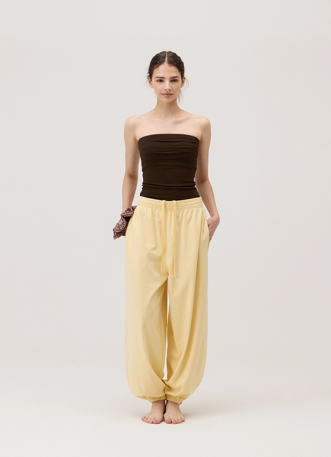 부디무드라 Pleats tube top (Rayon ver.)_Demitasse 상품 이미지 1