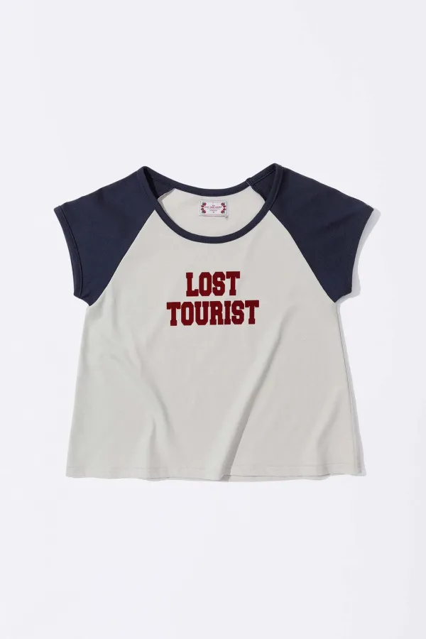 Lost Tourist Tee Raw/Dusty Navy