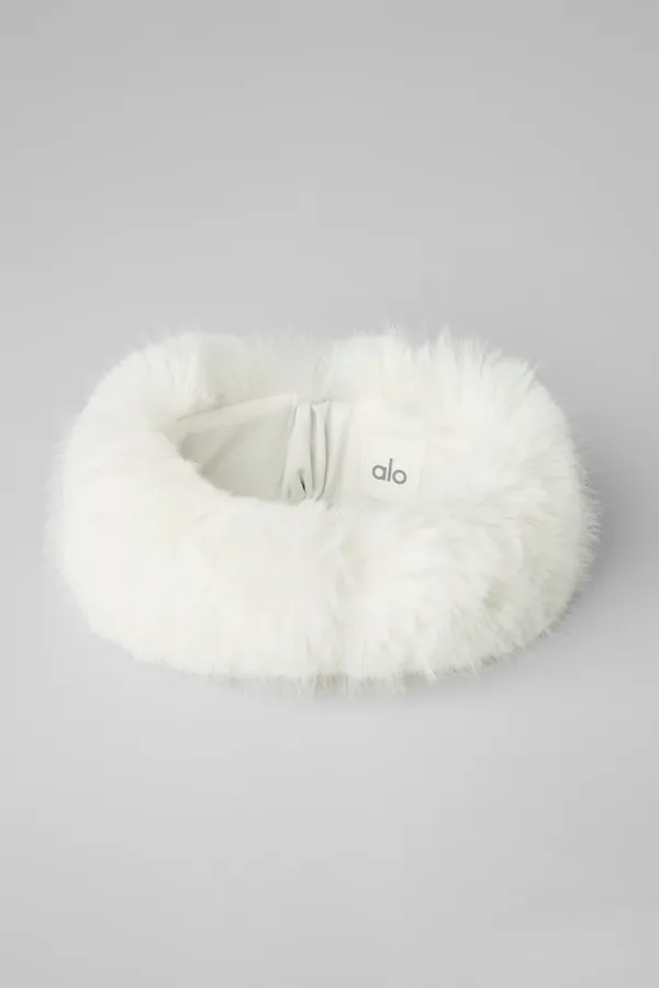 Opulent Faux Fur Wintersun Headband - Ivory