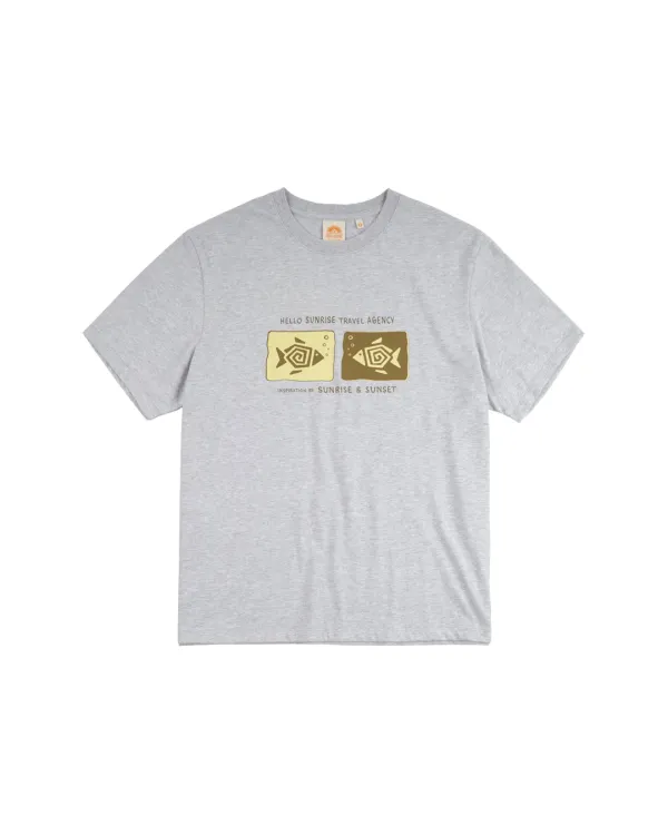 Geometric Fish Tee_L.Gray
