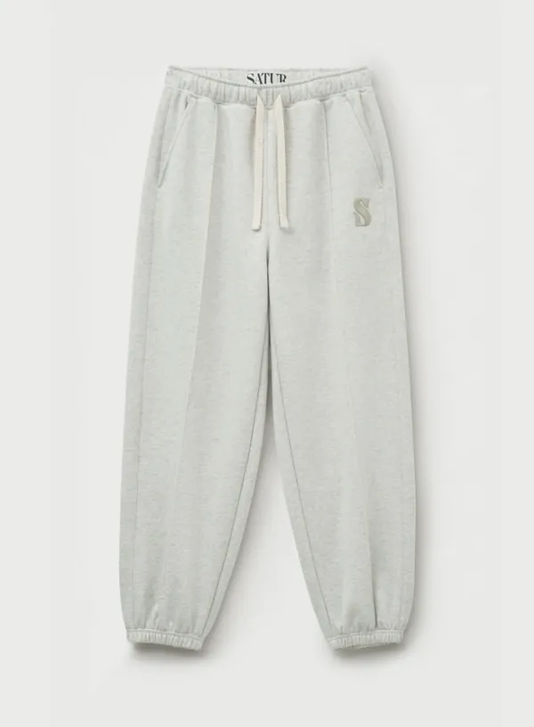 S Logo Jogger Sweatpants - Melange Ivory