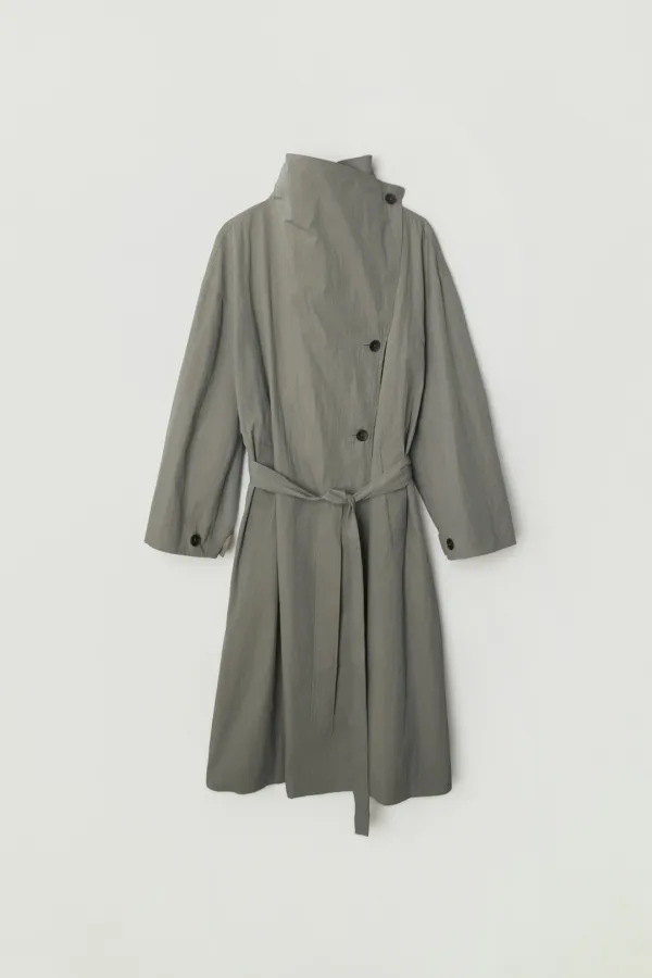 SOFIA COWL-NECK TRENCH COAT_GRAYISH MOCHA