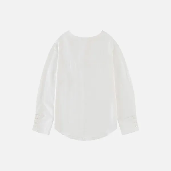 SITP5261 보트넥 미니멀 블라우스_Ivory