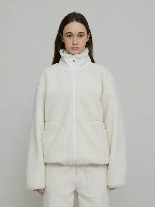 L\'eau fleece jacket_off white
