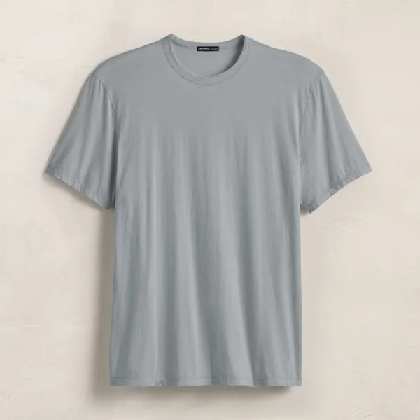 Luxe Lotus Jersey Tee - Grey Sky