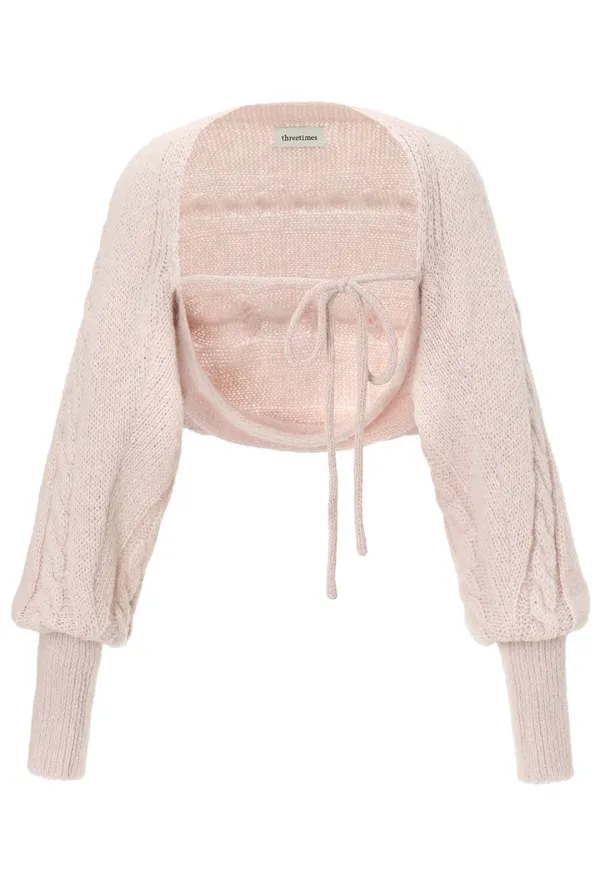 Creamy knit bolero