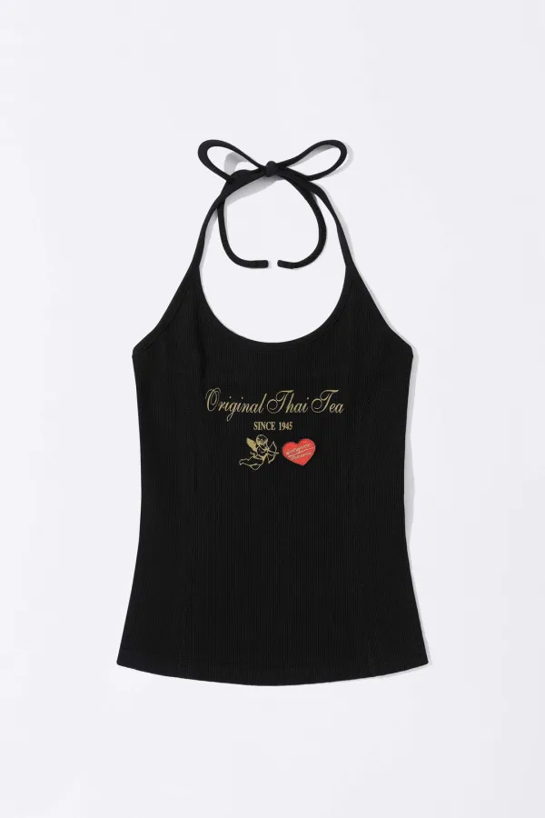 [Sculptor X Cha Tra Mue] Heavenly Thai Tee Sleeveless Black