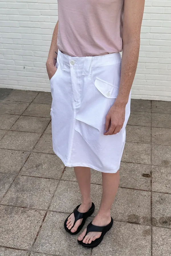 cargo unbalance skirt - white
