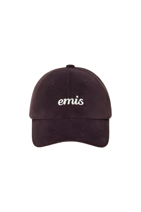 SMALL LOGO VELVET BALL CAP-PURPLE