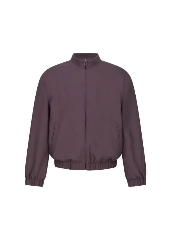 Wool banding blouson, Burgundy