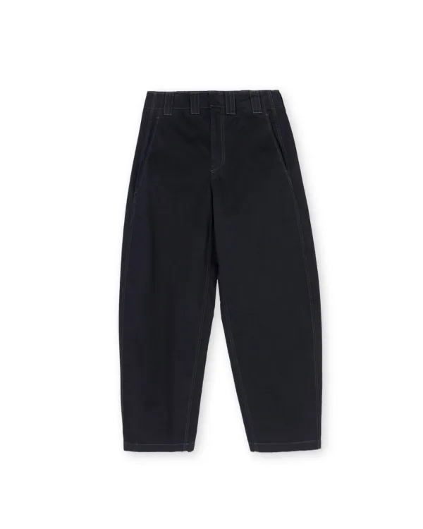 W Washed Work Pants, Black