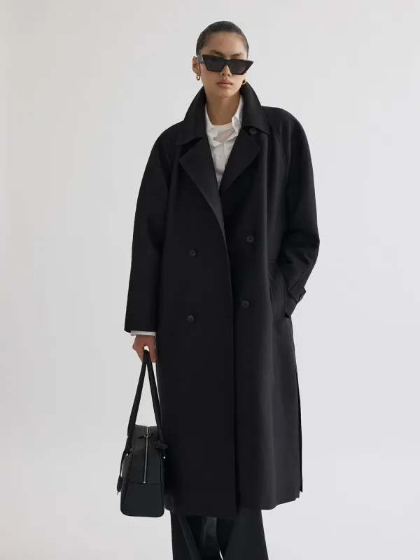 Pils wool silk trench CT